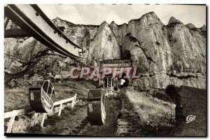 Postcard Modern Treport The Telecabine and cliffs