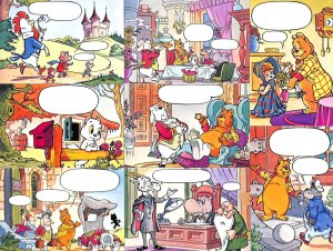 Netherlands AMRO Bank bumble style comic cartoon greeting postcards set of 8 