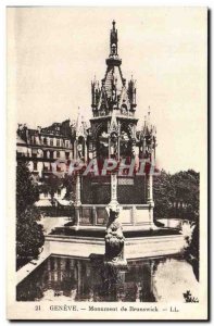 Postcard Old Geneva Brunswick Monument