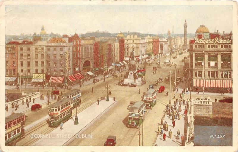 B90813 o connell street dublin tramway truck car ireland