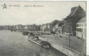 Belgium Postcard - Liege - Quai De Maestricht - Ref 2385A