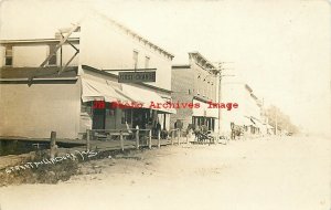 3 Postcards, Milladore, Wisconsin, RPPC, Street Scene, Office, Men by Storefront