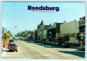 REEDSBURG, Wisconsin WI ~ STREET SCENE Sauk County 4x6 Postcard