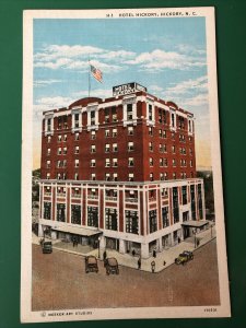 1940s HOTEL HICKORY BUILDING North Carolina Hickory Meeker Unposted Postcard