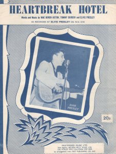 Elvis Presley Heartbreak Hotel RARE UK Sheet Music