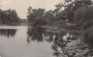 Michigan MI Real Photo RPPC Postcard 1915 PORTLAND River Scene Van Horn