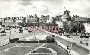 Modern Postcard Saint Malo Cite Corsaire Le Chateau and new constructions