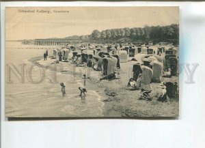 482594 Germany Kolberg Poland Kolobrzeg beach kids Vintage postcard