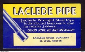 St. Louis, Missouri USA - Laclede Pipe Laclede Steel Company - vintage blotter