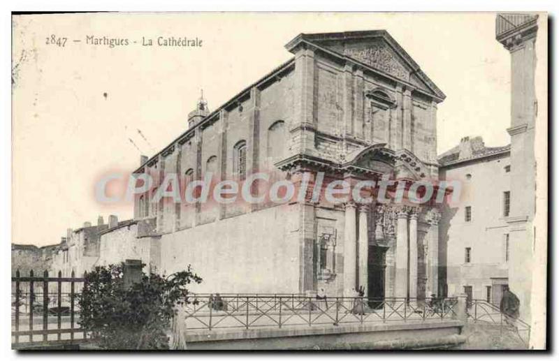 Postcard Old Martigues La Cathedrale