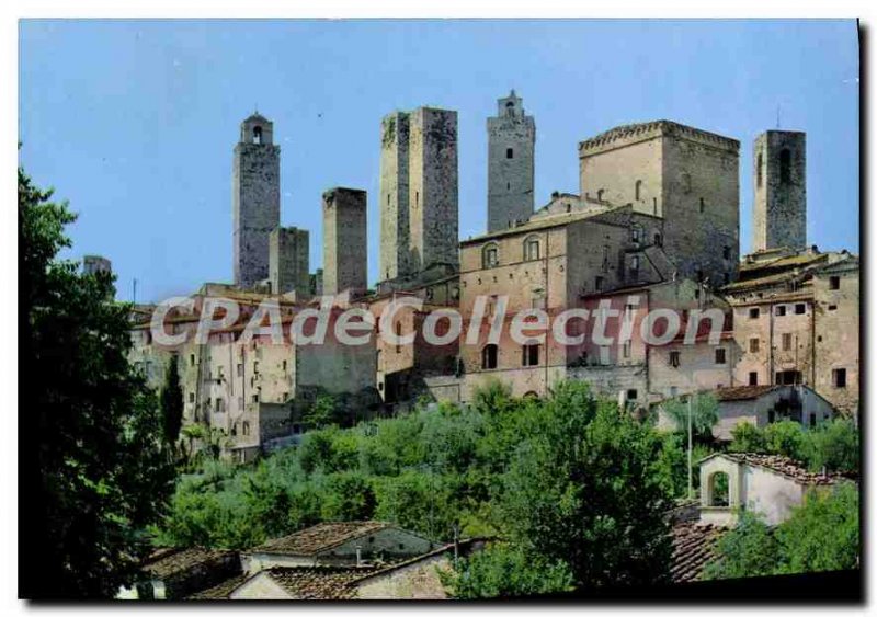 Postcard Modern Cita di S Gimignano Panorama General View Ansichi