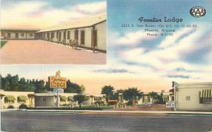 Arizona Phoenix Frontier Lodge roadside Colorpicture  Postcard linen 22-9394