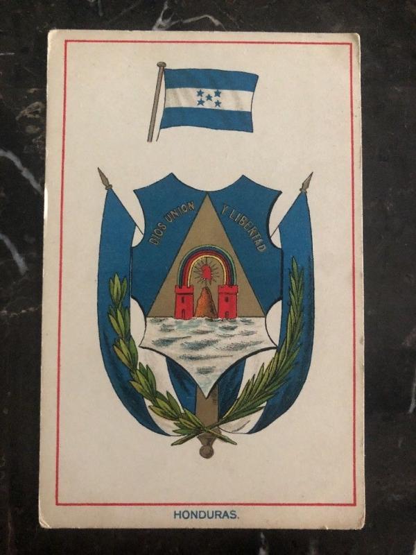 Mint Honduras Postcard Coat Of Arms God Union And Liberty