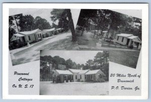 1950 DARIEN GEORGIA*PINEWOOD COTTAGES ON US 17*PUBL BY HENRY AHRENS*CHARLOTTE NC