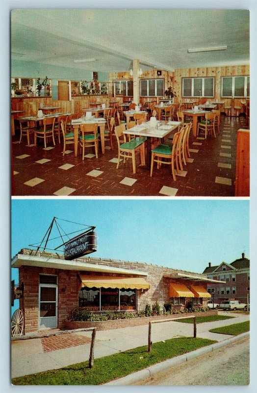 Postcard NJ North Wildwood The Hitching Post Restaurant Dual View Interior W10