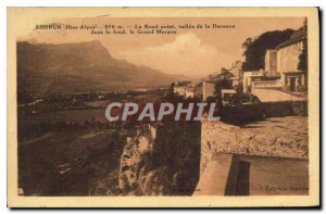Postcard Old Htes Alps Embrun The Roundabout valley of the Durance in the bac...
