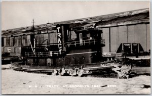 Ship M & T Tracy at Brooklyn 1948 Steamship Historical Society Postcard