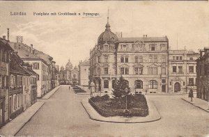 JUDAICA Synagogue., Landau, Germany, Palatinate, Jewish Life, 1919, Pfalz