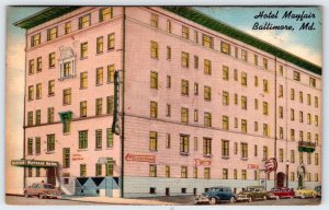 1930's BALTIMORE MD HOTEL MAYFAIR 2 BLOCKS TO B & O RATES FROM $2.00 POSTCARD