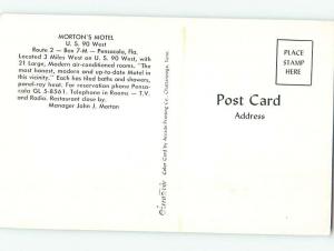 Pre-1980 MOTEL SCENE Pensacola Florida FL AD9254