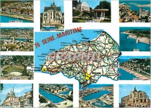 Modern Postcard Seine Maritime area 634,200 hectares Prefecture Rouen Sub Pre...