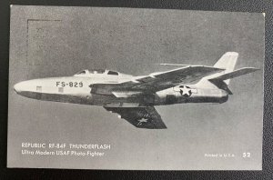 Mint USA Real Picture Postcard Republic RF-84F Thunder-flash photo fighter