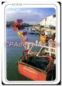 Postcard Modern Ile De Re Re St Martin In The Port Of Fishing Trawlers And Hi...