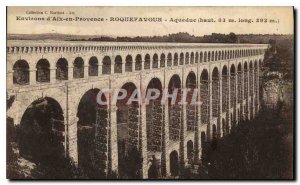 Old Postcard Environs of Aix en Provence Roquefavour Aqueduct