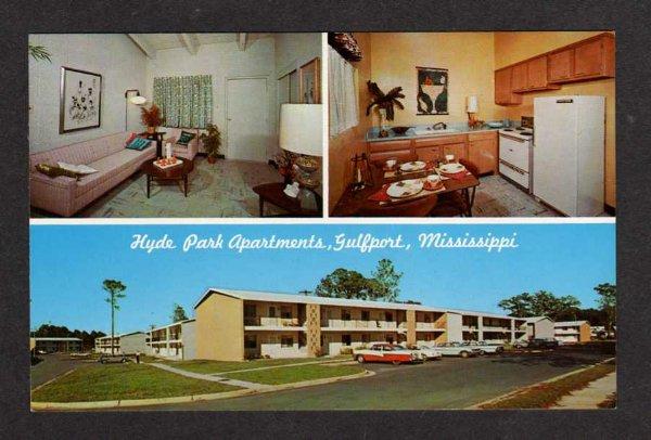 MS Hyde Park Apts Apartments GULFPORT MISS Postcard Mississippi