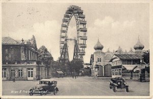 Vienna, Austria, Prater Amusement Park, Giant Ferris Wheel, Cars, RR 1918