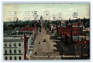 1912 Dexter Avenue State Capitol Montgomery Alabama AL Bird's Eye View Postcard 