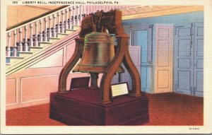 USA Liberty Bell Independence Hall Philadelphia Pennsylvania Linen 02.75