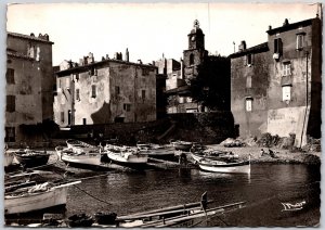 Saint-Tropez Vieux Port des Pecheurs France Marina Real Photo RPPC Postcard