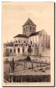 Old Postcard Church St st savin on gartempe (come) The Abries (eleventh century)