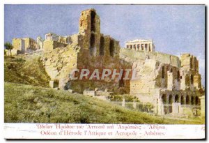 Old Postcard Greece Greece Athens Odeon d & # & # 39Herode the 39attique and ...