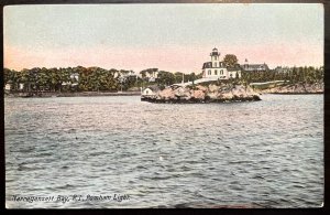 Vintage Postcard 1907-1915 Pomham Lighthouse, Narragansett Bay, Rhode Island