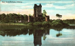 Vintage Postcard 1906 Ross Castle Reflection in Water Killarney Ireland