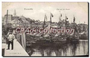 Old Postcard Trouville overlooking the Quays