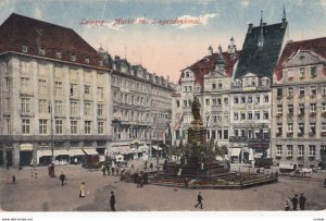 LEIPZIG (Saxony), Germany, 1900-10s ; Markt mit Siegesdenkmal