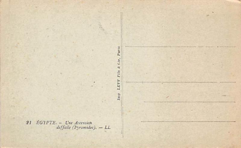 Egypt, Egypte, Africa Pyramids Arabs Showing how easy it is to Ascend  Pyrami...