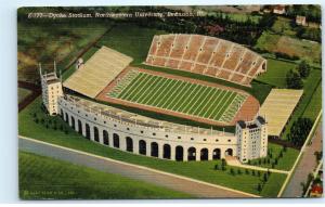 Dyche Stadium Northwestern University Wildcats Evanston Illinois Postcard D35