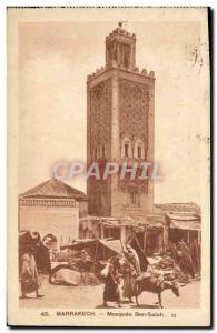 Old Postcard Marrakech Mosque Ben Salah