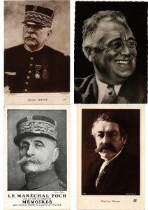 FAMOUS PEOPLE 50 Vintage Postcards Incl. MILITARY (L6144)