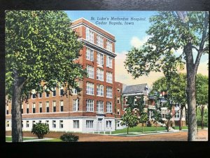 Vintage Postcard 1940 St. Luke's Methodist Hospital Cedar Rapids Iowa (IA)