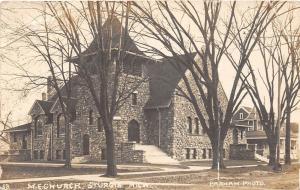 Michigan MI Postcard STURGIS St Joseph County 1913 M.E. Church Real Photo RPPC