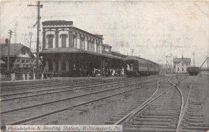 J59/ Williamsport Pennsylvania Postcard c1910 Railroad Depot Station 144