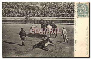 Old Postcard Bullfight Bullfight Nimes L & # 39arrastre