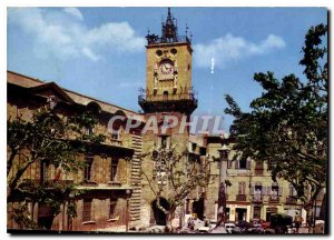 Modern Postcard La Cite du Roy Rene Aix En Provence Town Hall and Belfry Foun...