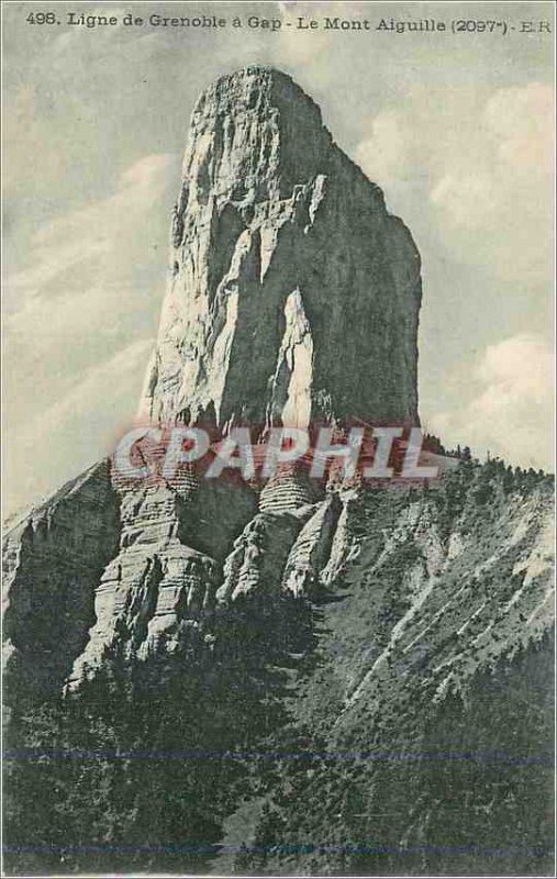 Postcard Old Line Grenoble Gap Mont Aiguille (2097 m)