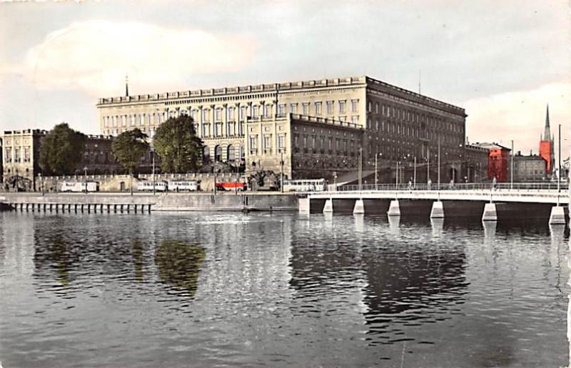 Sweden Old Vintage Antique Post Card Royal Palace Stockholm 1963